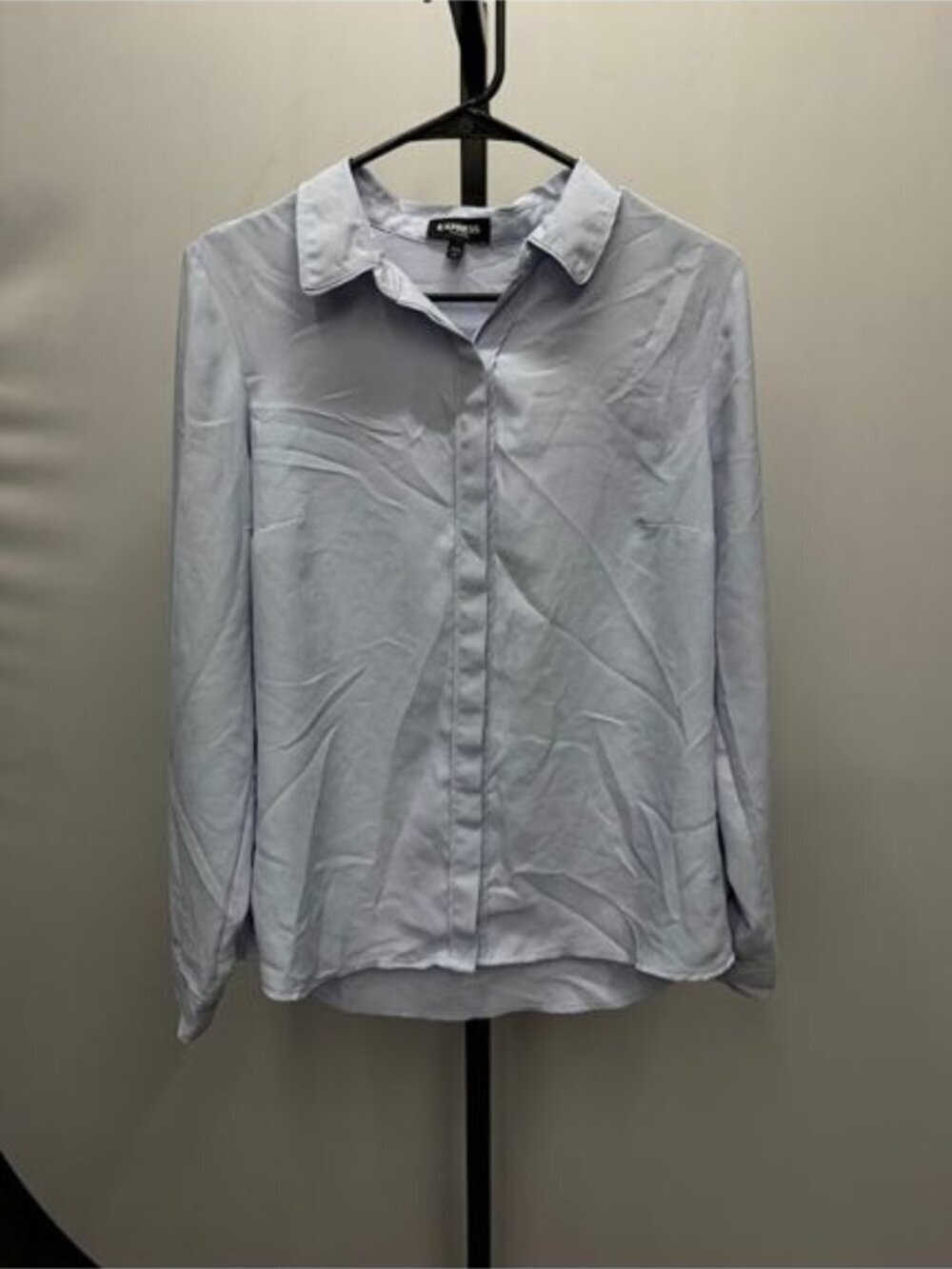 Express Baby Blue Portofino Button Up Blouse